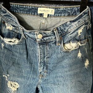 Abercrombie Curve Love distressed jeans